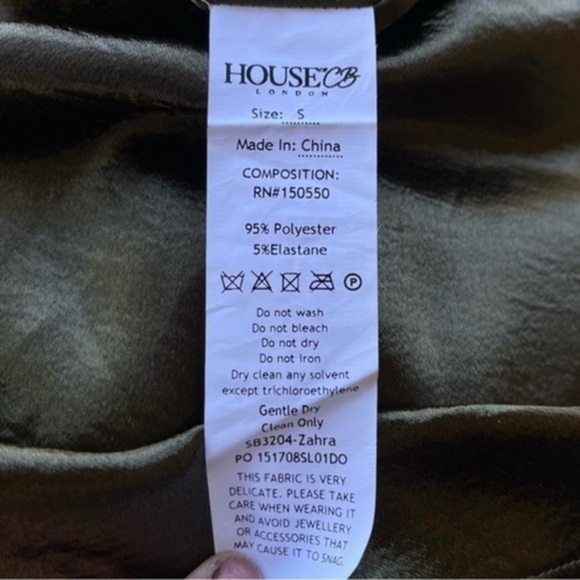 🧜‍♀️ NWT House of CB Zahra V-neck Drape Khaki Green Fishtail Mermaid Maxi Dress - Picture 10 of 13